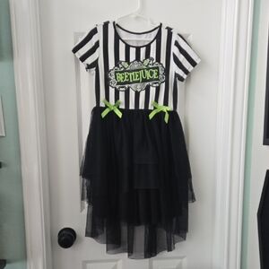 Beetlejuice High Low Tulle Skirt Dress For Girls, Target Halloween, EUC